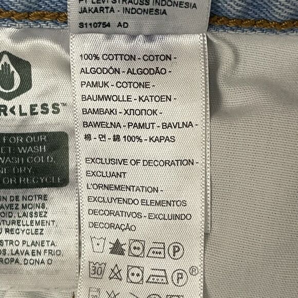 Levis 501 Jeans Womens 29X26 Blue High Rise Button Fly Crop Distressed Denim - Picture 11 of 14